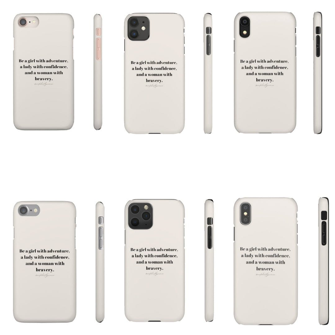 Be a girl with adventure, a lady with confidence - Phone Case